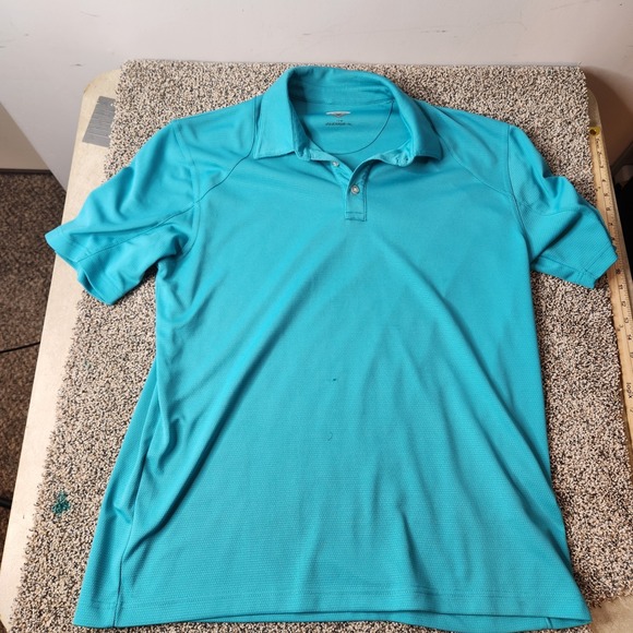 Callaway Polo Shirt Men's Large Teal All Over Opti-Dri - Picture 1 of 8